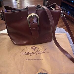 Patrica Nash Brown Leather Crossbody/ Shoulder Bag